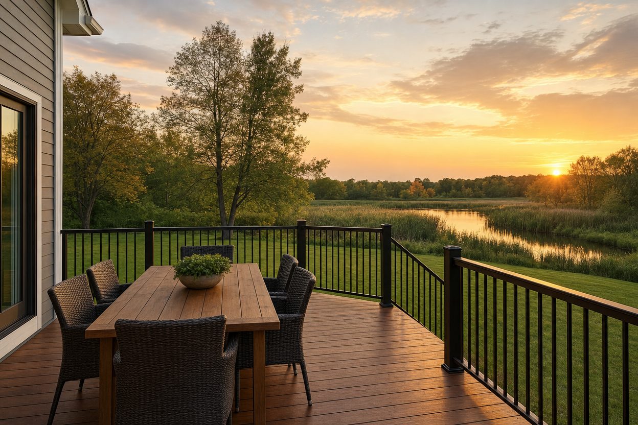 Deck and wetland view (AI-generated sample)